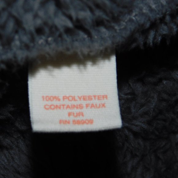 Jasmine & Ginger Plush Gray Robe With Faux Fur - Picture 11 of 12